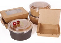 Disposable 48oz container kraft paper salad bowl or take away paper box
